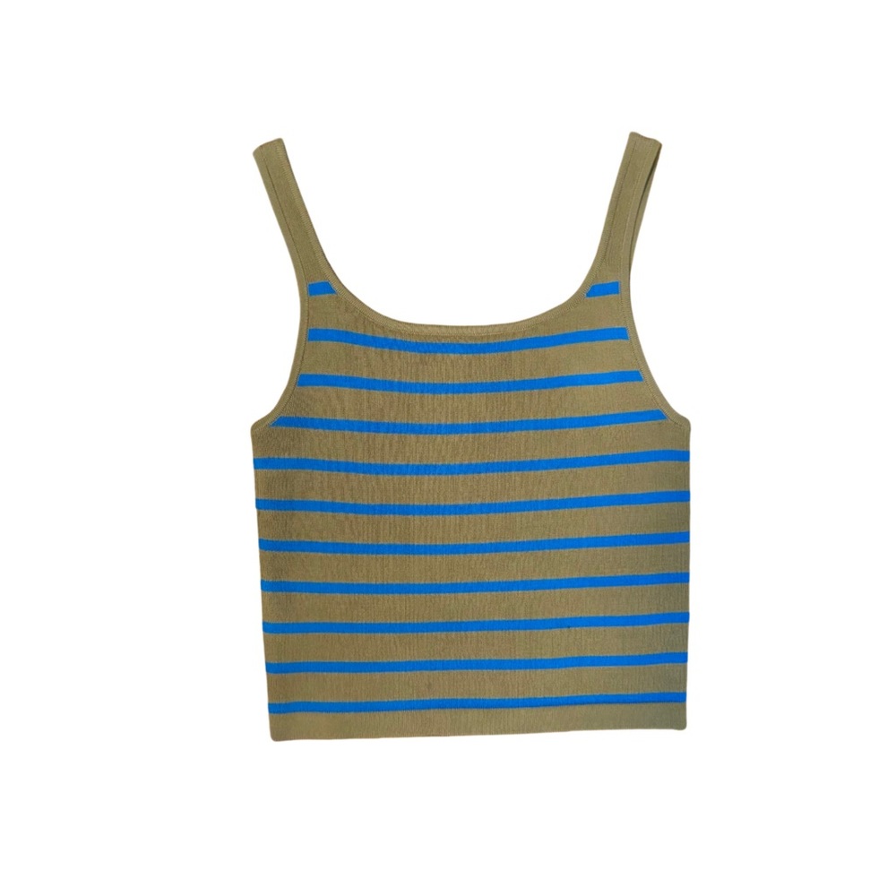 💰5/$20💵 SALE!!! Zara Brown and Blue Striped Tank💙🤎